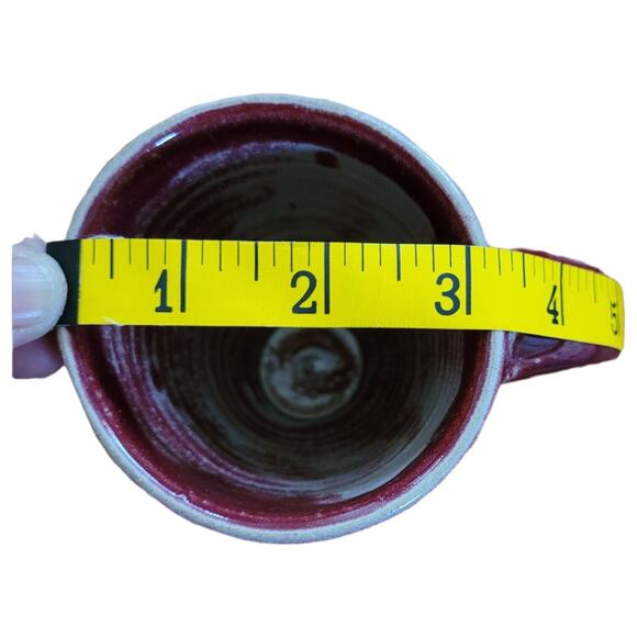 Handmade Ceramic Maroon Coffee Tea Cup Pottery Drinkin Mugs Henry Flanagan - Picture 9 of 10